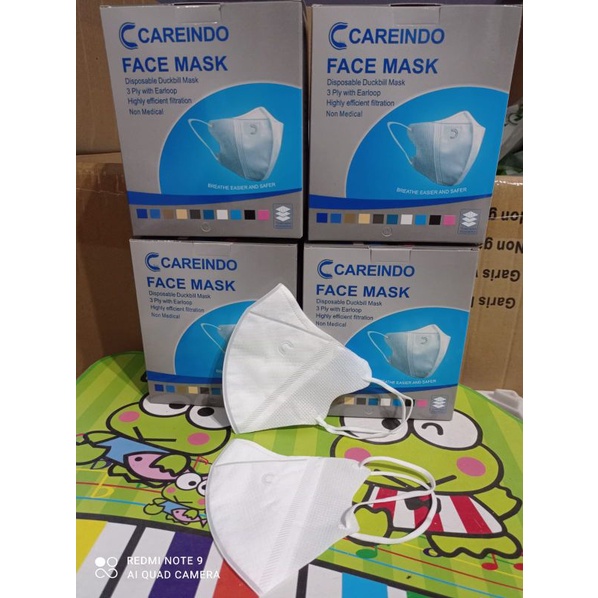 Masker Duckbill Careindo mirip Utama 3 Ply Masker Duckbill embos C