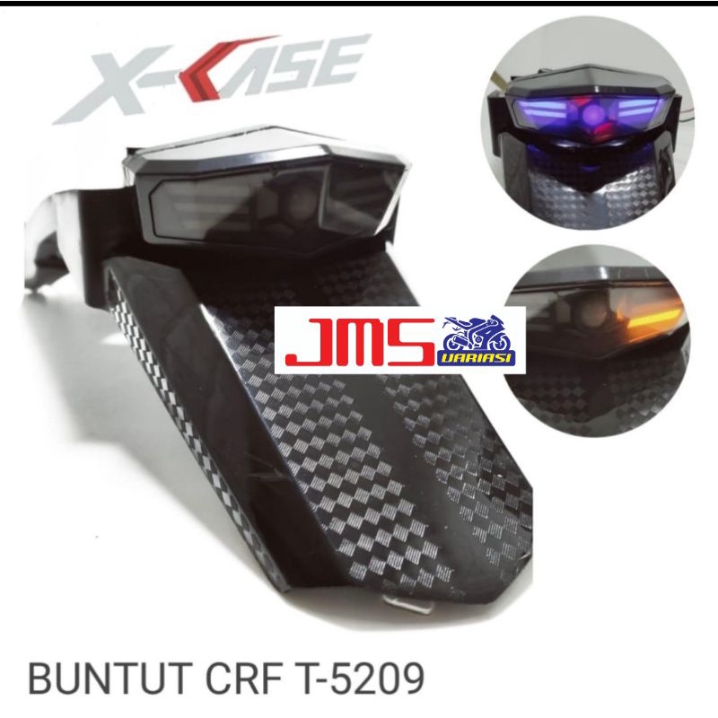 spakboard buntut belakang honda crf 150 trail plus lampu led biru putih merah dan sen runing kuning