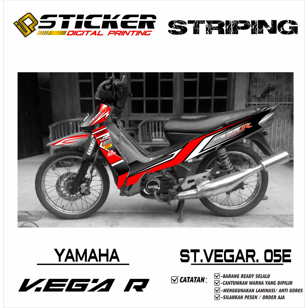 Cod Stiker Motor Striping Vega R Motor Yamaha Motor Vega R Sticker Variasi Racing 005 Shopee Indonesia