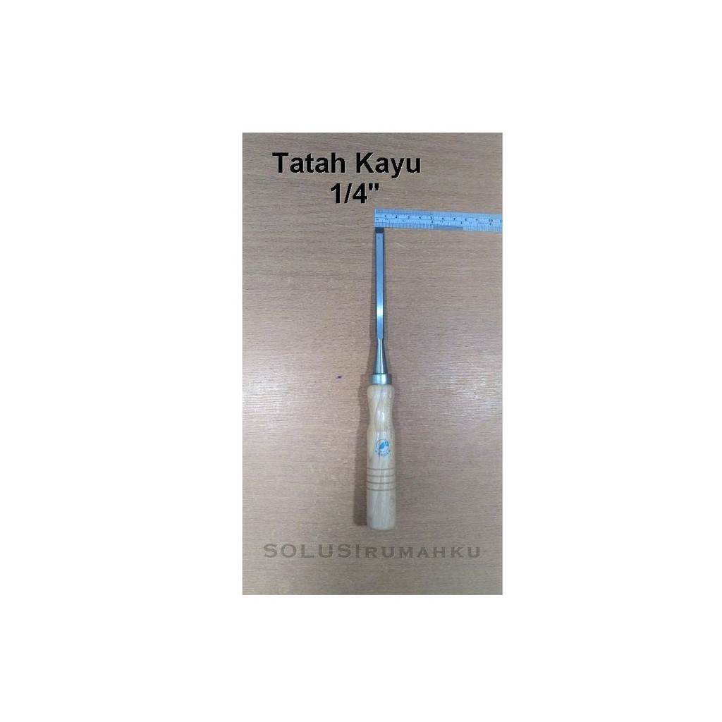 Tatah Kayu 1/4 inch / Pahat Kayu Lebar +/- 6 mm / Firmer Chisel