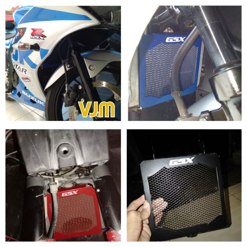 Cover radiator suzuki gsx r150 / s150Bahan aluminium kualitas bagus dan tebal  pemasangan PLUG AND PLAY