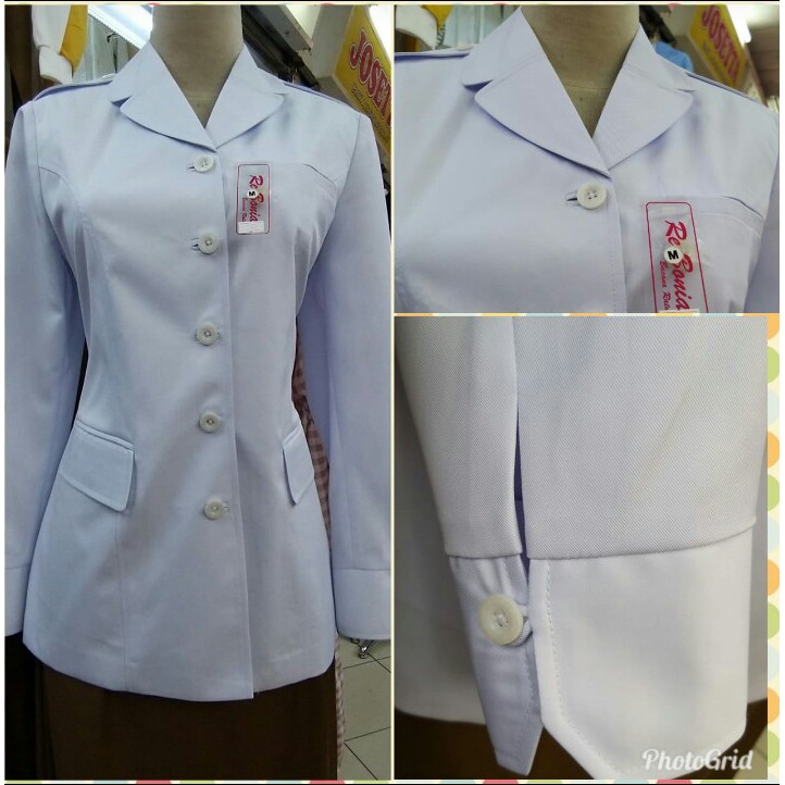 Atasan putih pns kemeja putih seragam ASN blazer baju kerja kantor seragam pns