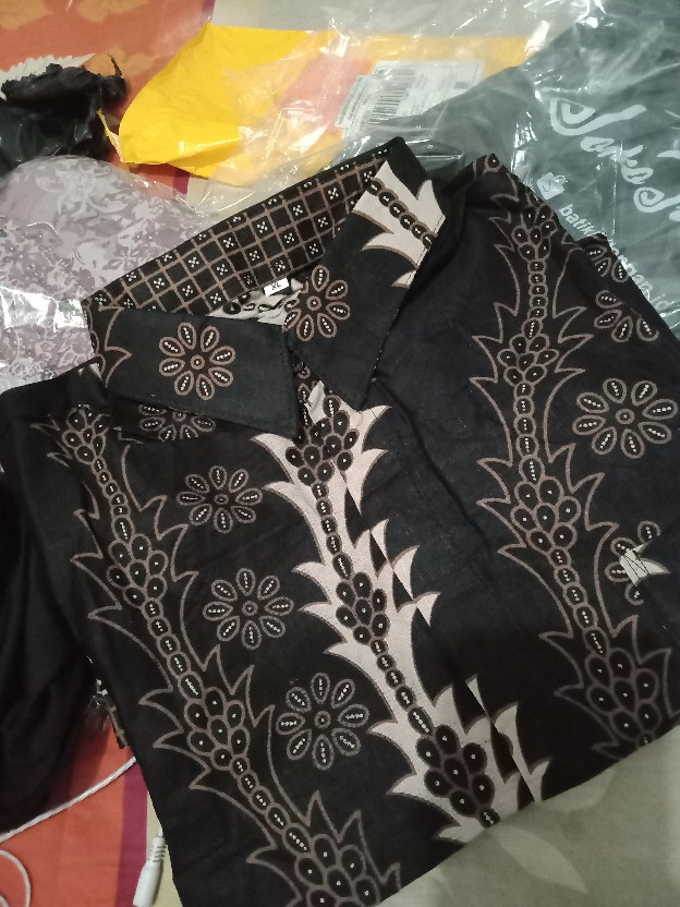 Batik Kalongan Hrb026 Kenongo Kemeja Hem Pendek Padi Pekalongan 29