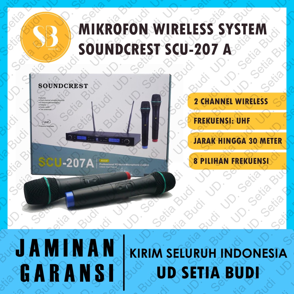 Mikrofon Wireless Soundcrest SCU-207-A Mic System 207A