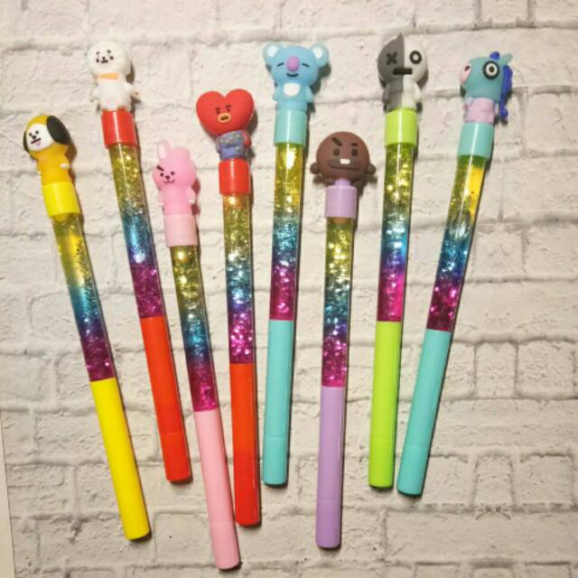 

Pulpen Gel Karakter BT21 Gliter