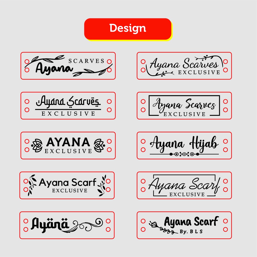 BEST SELLER !! LABEL ACRYLIC SILVER/REBRANDING UNTUK HIJAB/BAJU/AKRILIK GRAFIR DAN LASER CUT CUSTOM