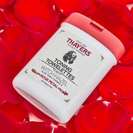 thayers toning towelettes witch hazel rose petal organic aloe vera 30