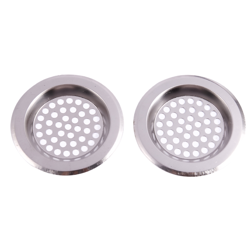 Bathroom Kitchen Stainless Steel Basin Sink Drain Strainer 2pcs Shopee Indonesia