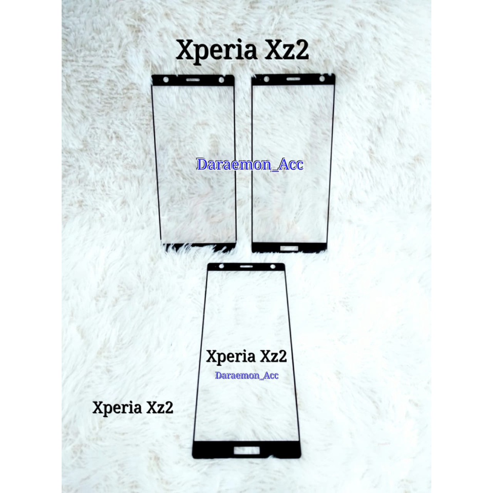 Tempered Glass Full Warna Sony Xperia XZ2 SOV37 / XZ2 Docomo / XZ2 AU - Anti Gores Kaca
