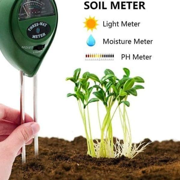 ☈ Digital Soil Analyzer Tester Meter Alat Ukur pH Tanah 3 4 5 in 1 ✪