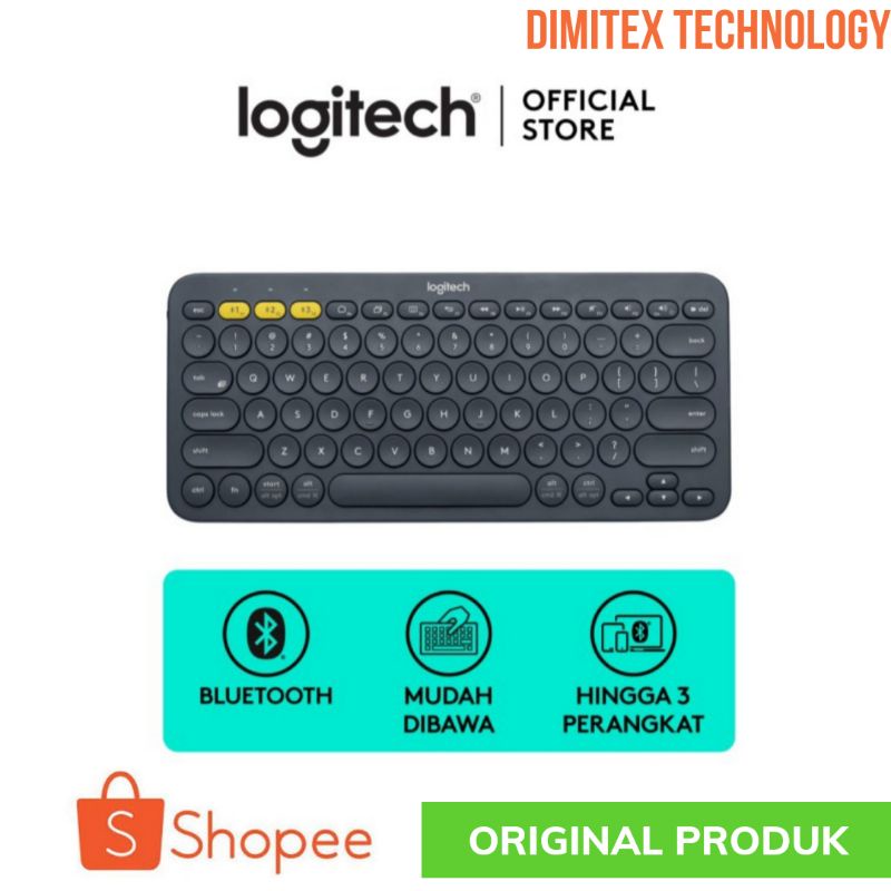 Logitech Keyboard Bluetooth Keyboard Black For Window, Mac, Android, Ipad