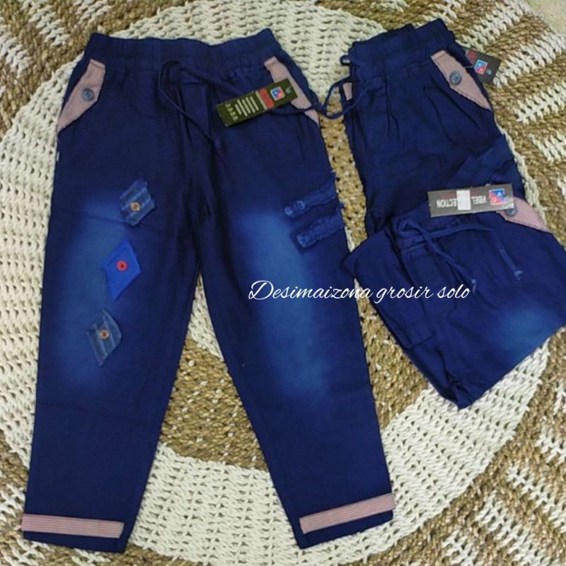 BAGGY PANT JINS RIPET,FARIASI KANCING,ESTIMASI USIA: 4-6 TAHUn