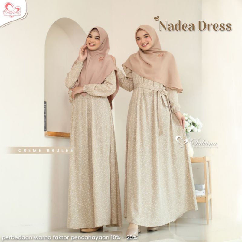 SALVINA// [READY STOCK] NADEA DRESS SALVINA||HOMEDRESS||DAILY DRESS||SET KHIMAR||GAMIS MOTIF||BUSUI|