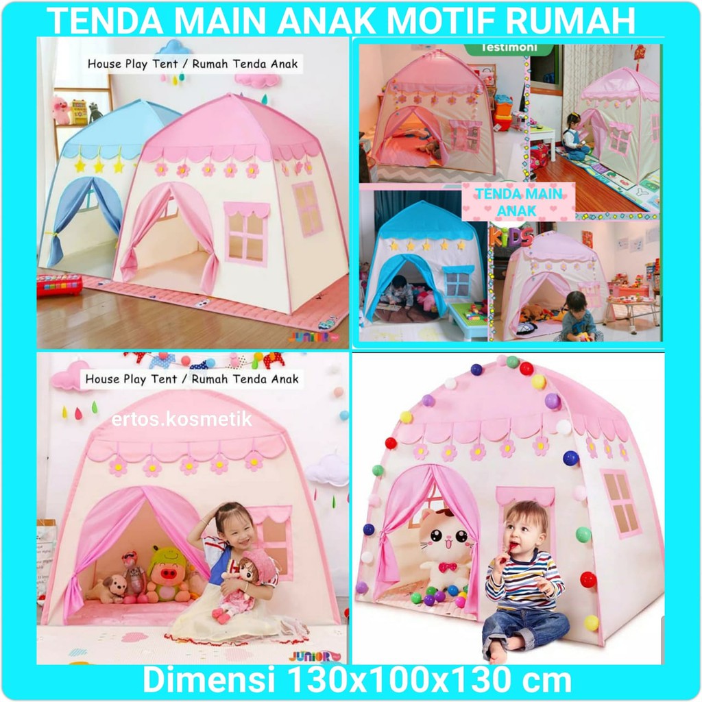 MAINAN TENDA CAMPING KEMAH BERMAIN ANAK MODEL RUMAH PRINCESS KIDS PLAY TENT