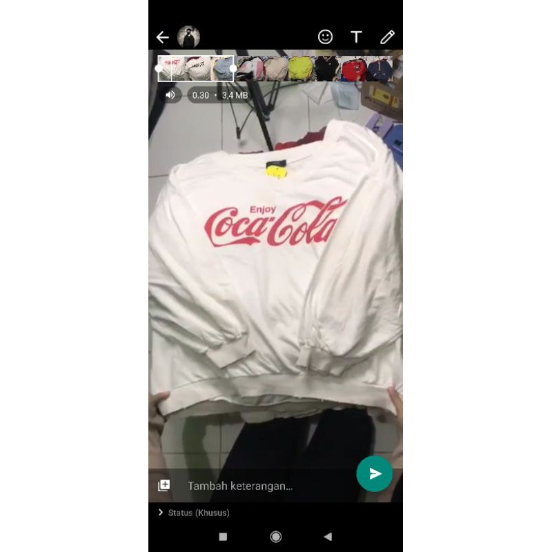 paket usaha borongan crewneck oversize lengan balon