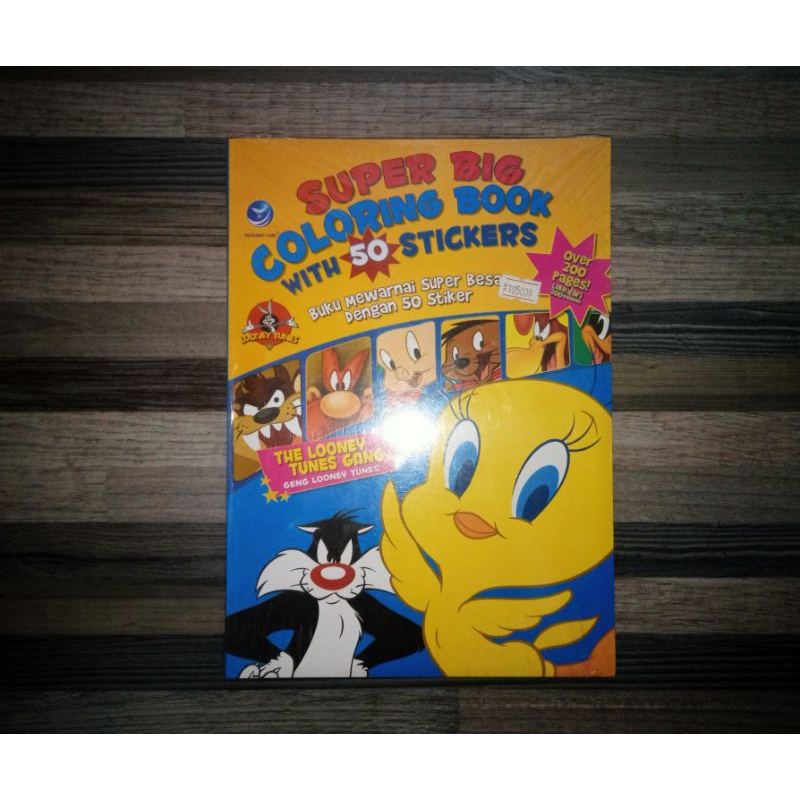 SUPER BIG COLORING BOOK WITH 50 STICKERS Buku Mewarnai Super Besar dengan 50 Stiker :THE LOONEY TUNE