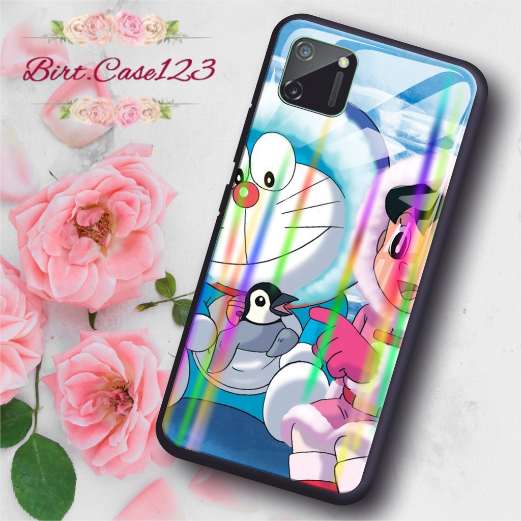 back case glass aurora DORAEMON Realme C1 C2 C3 U1 2 2 Pro 3 Pro 5 5i 5s Pro 6 Pro X Xt C11 BC1685