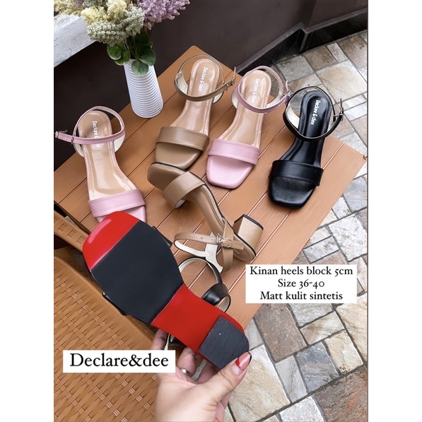 DECLARE&amp;DEE KINAN HEELS BLOCK 5 CM PREMIUM QUALITY