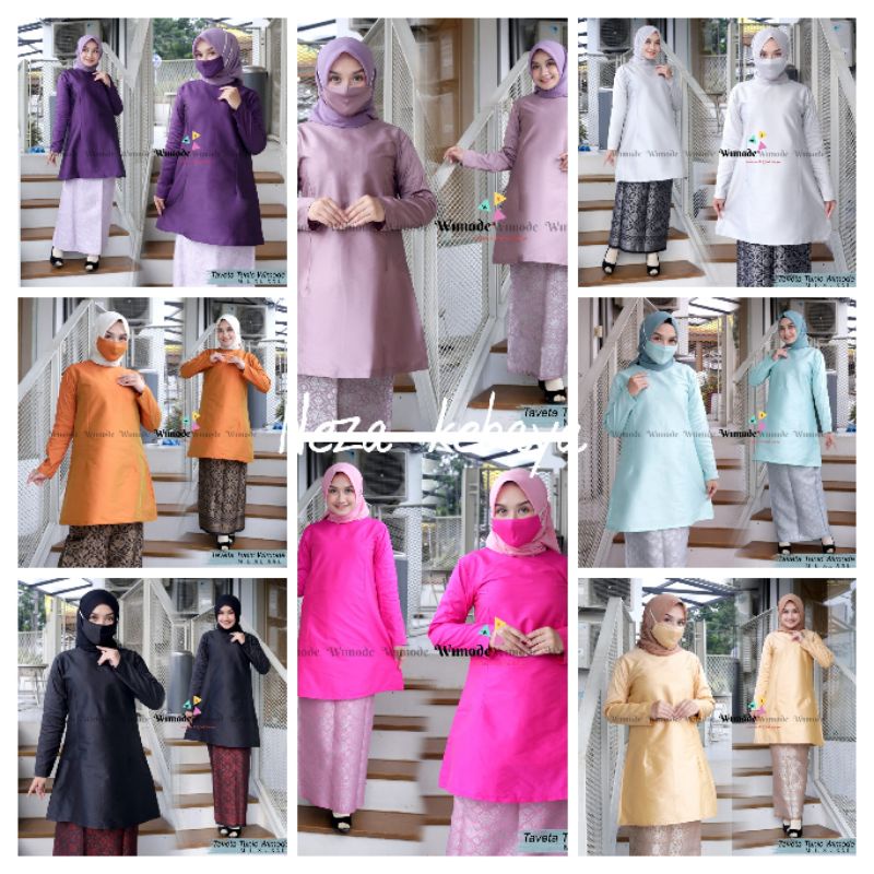 Readyyy Setelan kebaya kurung melayu//kebaya tafetta terlariss//kebaya kurung malaisya//kurung tafetta murah