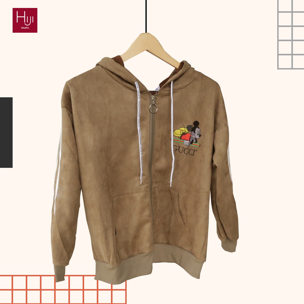 Jaket Hoodie Mickey Gucci