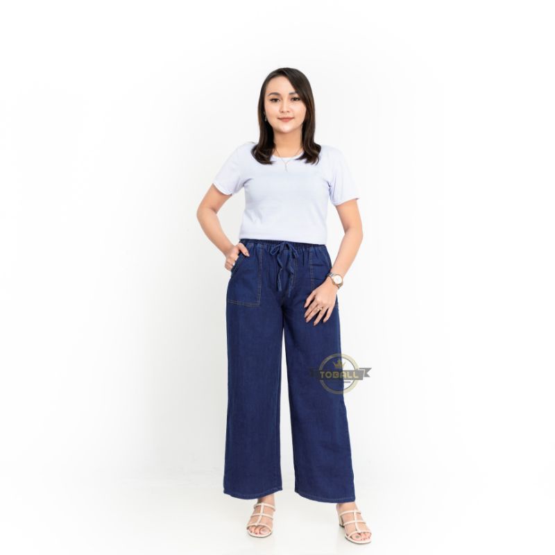 Kulot Jeans, Celana Panjang Wanita , Celana jeans Dewasa 3920