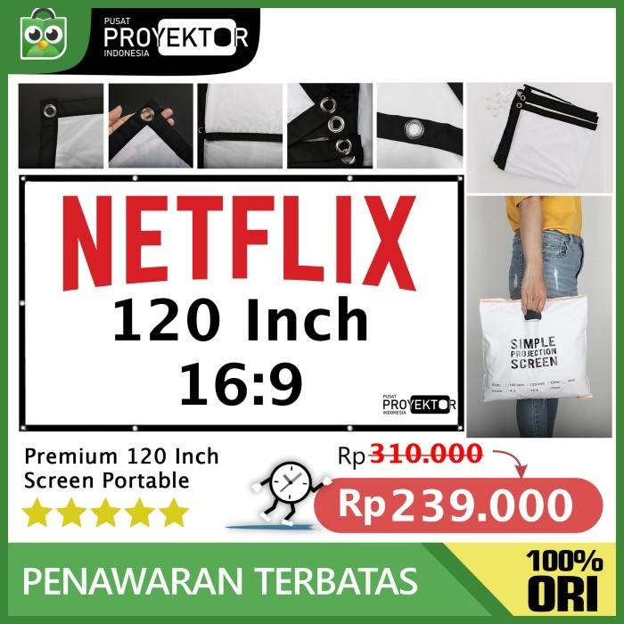 Layar Layar Proyektor 70-120 Inch Portable Premium | Screen Portable Premium