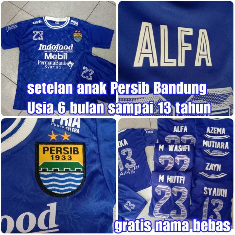 Jersey Persib Bandung Setelan Anak Liga 1 2021 2022 Gratis Nama Bebas Atau Nama Mark Klok