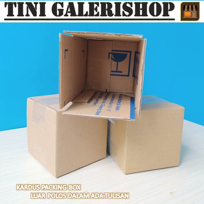 Kardus Packing Karton Box Uk.10x10x10 cm Luar Polos Dalam Ada Tulisan-1