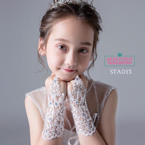 [PRODUK TERBATAS] AKSESORIS WEDDING SARUNG TANGAN ANAK CHILD GLOVES PUTIH STA013