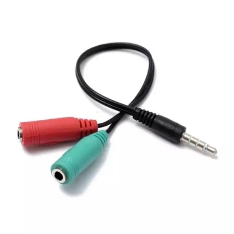 Audio Spliter Jack 3,5 mm Male To Dual Female HIFI ( Headset + Mic)