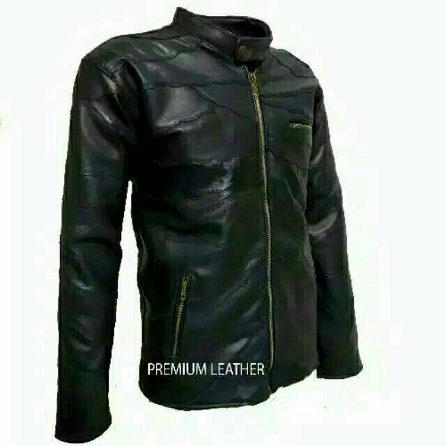 Jaket Kulit Asli Pria Famous Motor Partai Terbaru Bomber Import Murah