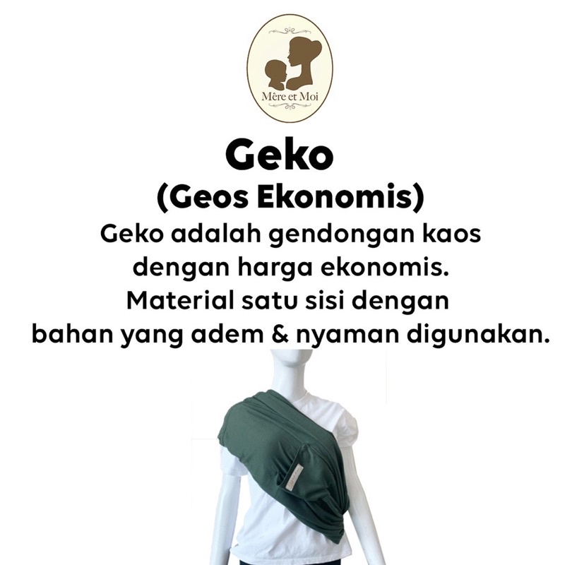 Mere Et Moi Gendongan Kaos Ekonomis GEKO Gendongan Bayi Kaos instant