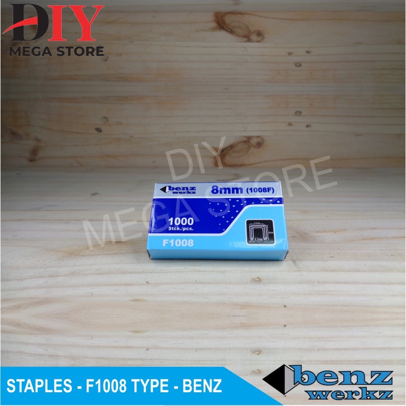 Isi stapler 1008F benz werkz staples tembak angin 1000 pcs isi staples Staples 1008F Benz Werkz isi 
