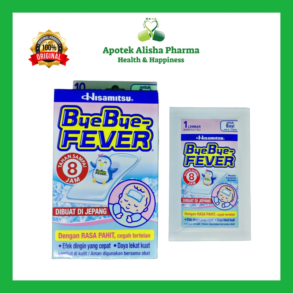 BYEBYE FEVER BABY Sachet-ByeBye Fever Plester Bayi Kompres Panas Demam Bayi/Bye bye Fever Baby