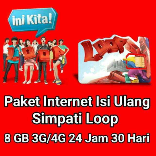 Paket Internet Telkomsel Khusus Simpati Loop 8gb 3g 4g 24jam 30hari Shopee Indonesia