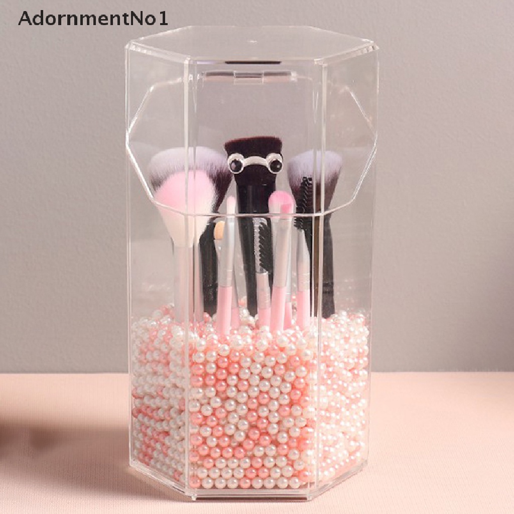 (AdornmentNo1) Kotak Penyimpanan Brush Makeup Bahan Akrilik Transparan