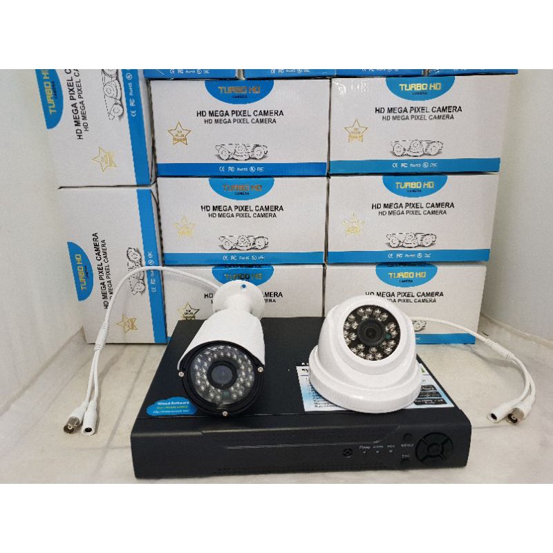 PAKET CCTV 5MP FULL HD 4CH 2 CAMERA KOMPLIT TGGL PASANG PROMO MURAH