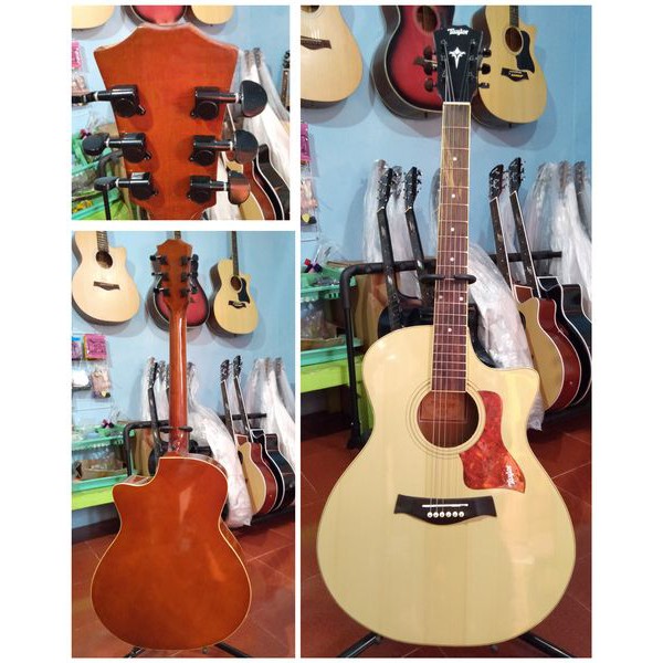 gitar akustik taylor custom spek mantap (BONUS Tas) siap pakai terlaris termurah bisa COD