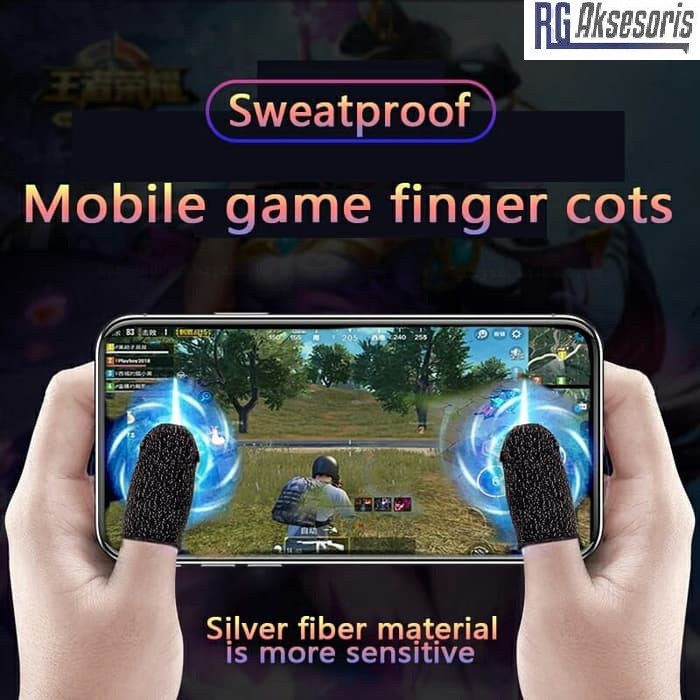 RGAKSESORIS SARUNG JEMPOL Jari Isi 2Pcs 1 Pasang Anti Basah For Game mobile Jari gamer Finger Cots