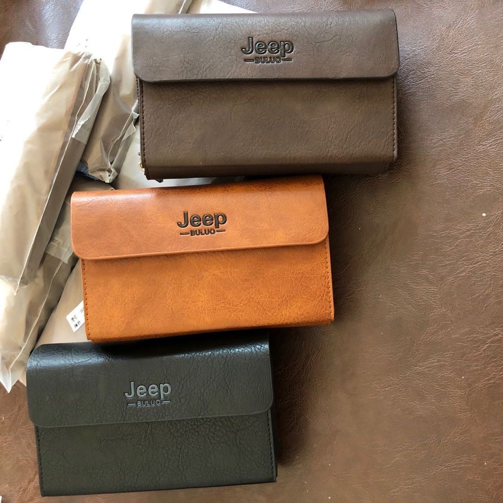 HANDBAG DOMPET PRIA TEBAL ORIGINAL JEEP BULUO A416 BAHAN SEMI KULIT KUALITAS PREMIUM