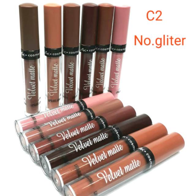 LIP GLOSS METALIC VELET MATTE / 12.PCS. NO.L90077C2