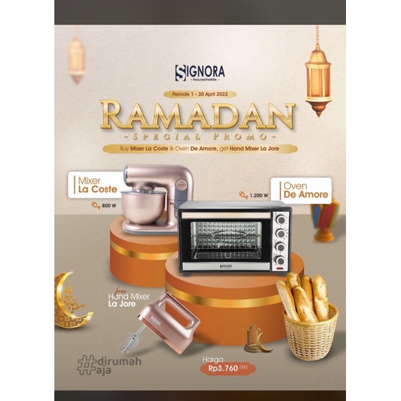 OVEN DE AMORE BY SIGNORA/OVEN LISTRIK SIGNORA/OVEN DE AMORE FREE HADIAH/OVEN DE AMORE BY SIGNORA