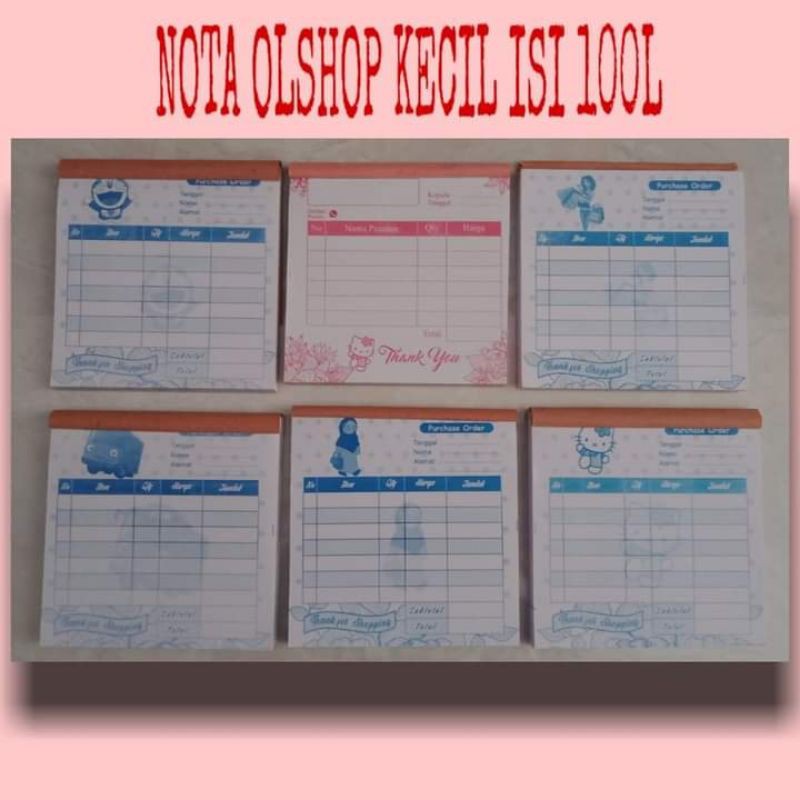 

NOTA OLSHOP KECIL ISI 100