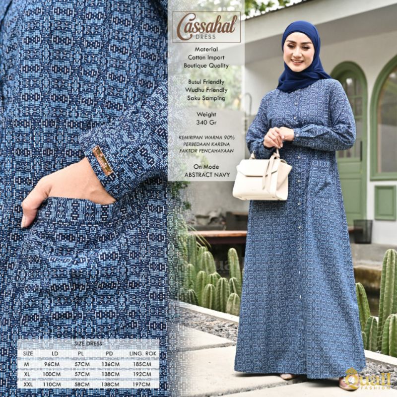 CASSAHAL DRESS ORI QUAIL HIJAB // Fashion Gamis Syar'i Dress Cotton Termurah
