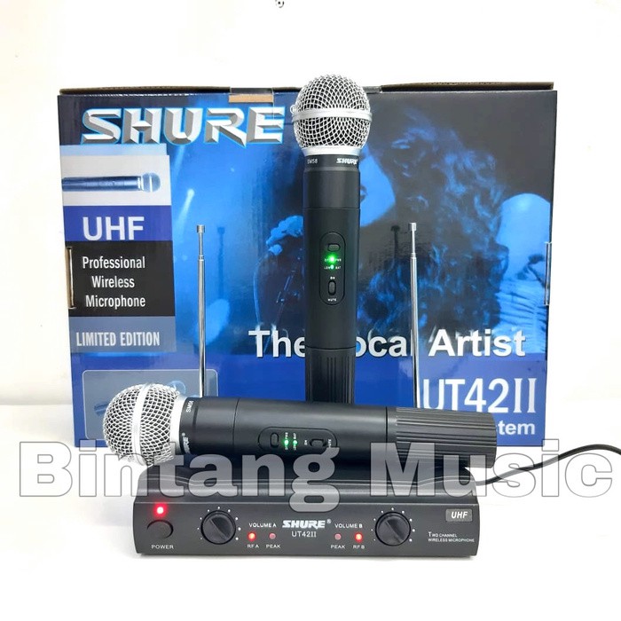 gitar bass murah berkualitas Mic wireless shure UT 42 ll shure Berkualitas