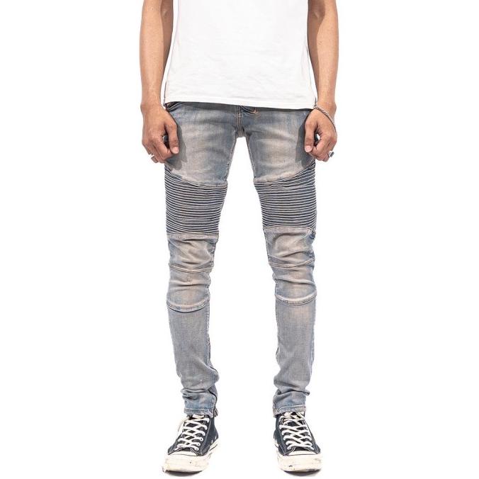 A1 BIKER - CREAM STONE - CELANA JEANS FDCBF54664