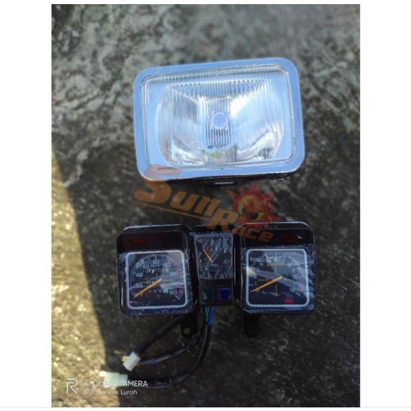 Paket Lampu Depan Hedlamp Reflektor Plus Spidometer 5T5 Yamaha RX-King