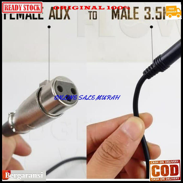 G419 Kabel mic jack 3.5 mm 2 meter stereo jek 3,5mm mik mini stereo mm panjang microphone mikrophone G419   Dari Mic Shotgun ke DSLR/SLR Panjang kabel 2 meter Plus Jack XLR Female To Jack Mini Stereo 3,5mm Dari mic shotgun ke DSLR/SLR Iklan Sesua