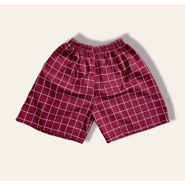 READY CELANA VIRAL celana pendek pria kotak kotak tartan trendy dan modis/celana boxer kotak kotak murah/celana pendek santai/celana pantai-5