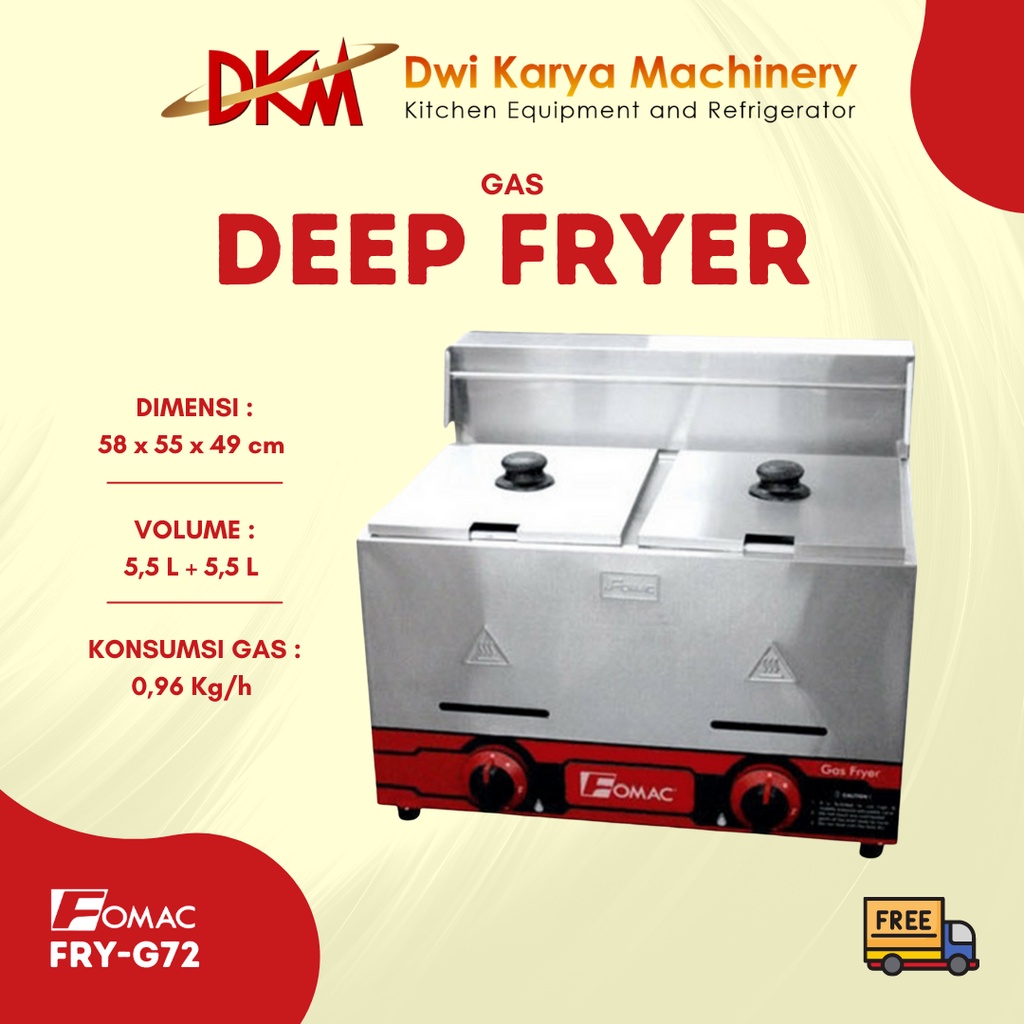 Gas Deep Fryer / Penggorengan Gas Fomac FRY-G72
